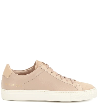 Shop Common Projects Achilles Leather Sneakers In Pink