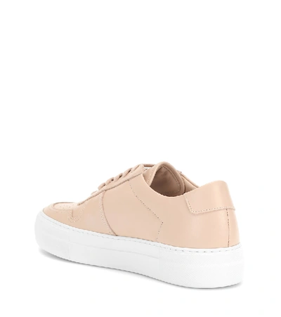 Shop Common Projects Bball Leather Sneakers In Pink