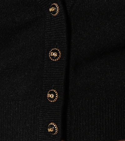 Shop Dolce & Gabbana Cashmere Cardigan In Black