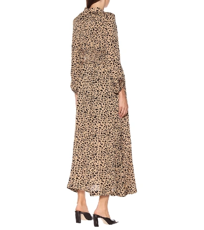 Shop Baum Und Pferdgarten Amber Leopard-print Maxi Dress In Beige