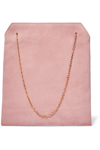 Shop The Row Lunch Bag Small Suede Tote In Pink