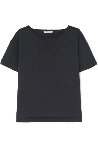 Shop Alex Mill Slub Cotton-jersey T-shirt In Navy