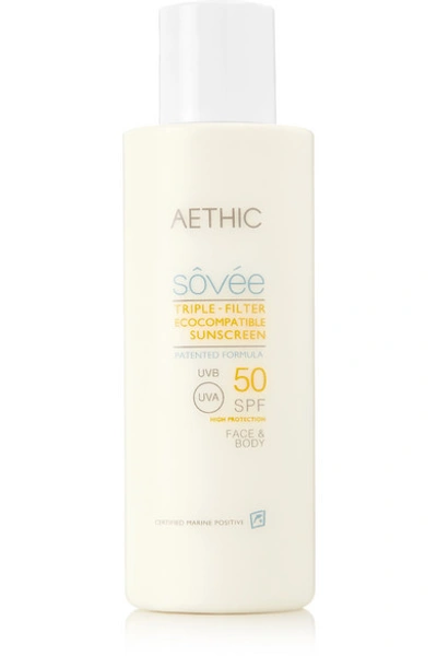 Shop Aethic Triple-filter Ecocompatible Sunscreen Spf50, 150ml In Colorless