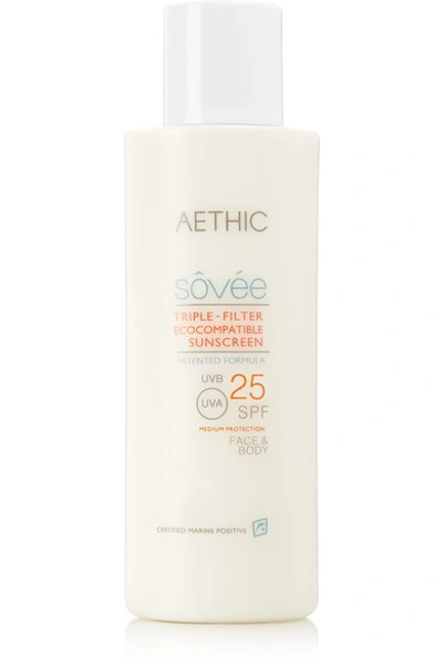 Shop Aethic Triple-filter Ecocompatible Sunscreen Spf25, 150ml In Colorless