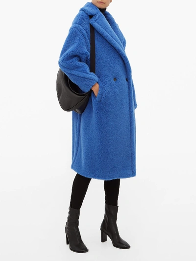 Max Mara Teddy Bear Icon Alpaca-blend Coat In Bright Blue | ModeSens