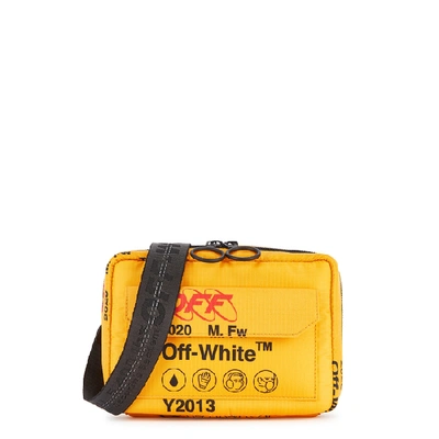 Shop Off-white Industrial Yellow Printed Nylon Cross-body Bag