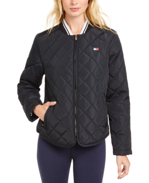 tommy hilfiger sport quilted bomber jacket