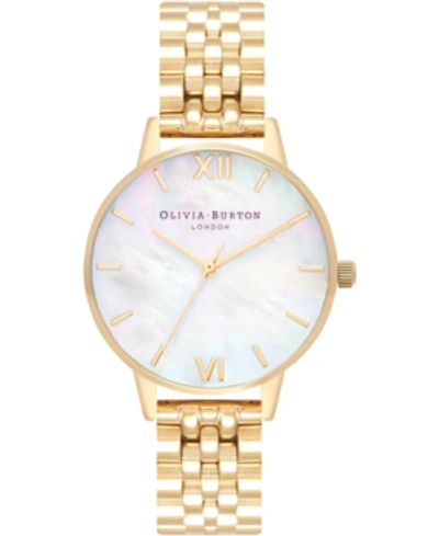 Shop Olivia Burton Women's Gold-tone Stainless Steel Bracelet Watch 30mm