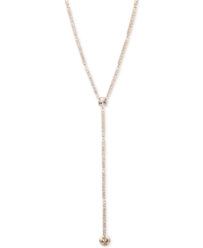 Shop Givenchy Crystal Lariat Necklace, 16"' + 3" Extender In Gold