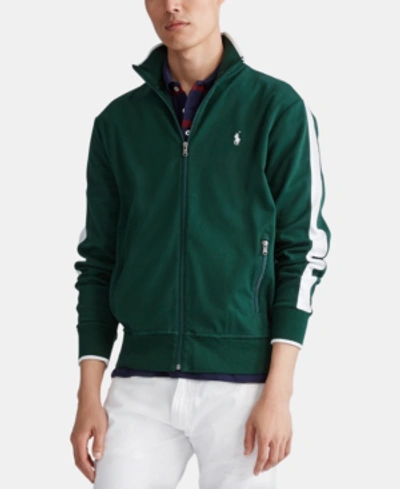 Polo Ralph Lauren Men's Cotton Interlock Track Jacket In College Green |  ModeSens