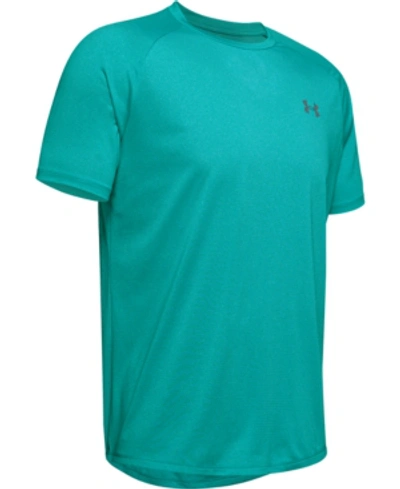Shop Under Armour Men's Tech Novelty Bubble Print Tee In Teal Rush