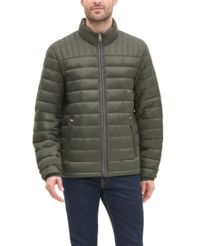Shop Tommy Hilfiger Men's Down Quilted Packable Puffer Jacket In Olive