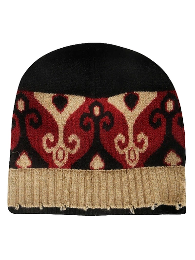 Shop Etro Frayed Beanie In Multicolor