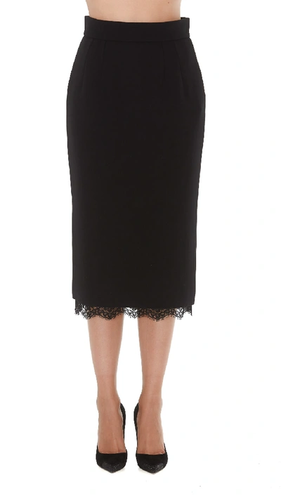 Shop Dolce & Gabbana Midi Tight Skirt In Black