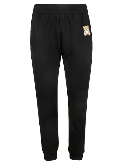 Shop Moschino Bear Patch Track Pants In Black