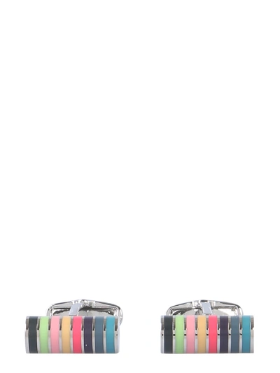 Shop Paul Smith Logoed Cufflinks In Multicolor