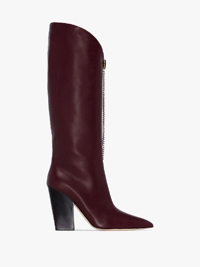 Shop Magda Butrym Burgundy Holland 105 Leather Boots In Red