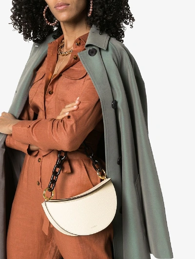 Shop Yuzefi Cream Doris Leather Shoulder Bag In Neutrals
