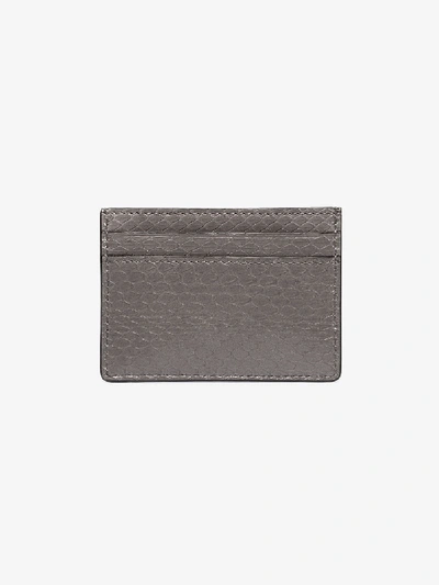 Shop Gucci Grey Zumi Snake-effect Leather Wallet