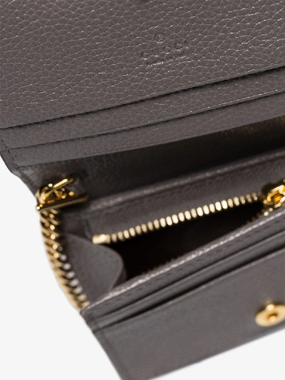 Shop Gucci Grey Zumi Leather Wallet