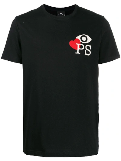Shop Ps By Paul Smith Love Slim Fit T-shirt In Black