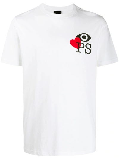 Shop Ps By Paul Smith Love Slim Fit T-shirt In White