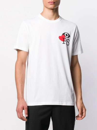 Shop Ps By Paul Smith Love Slim Fit T-shirt In White