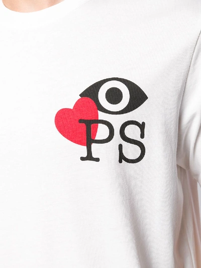 Shop Ps By Paul Smith Love Slim Fit T-shirt In White