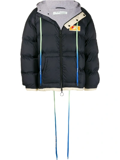 Shop Off-white Down Coat In Blue