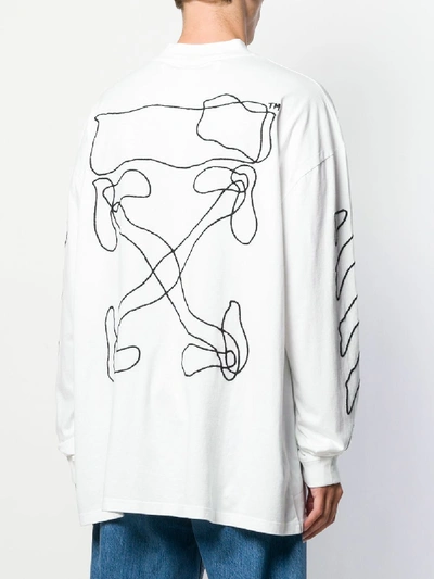 Shop Off-white Printed Sweatshirt In White