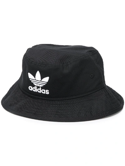 Shop Adidas Originals Adicolor Bucket Hat In Black
