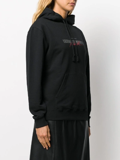 Shop Saint Laurent Cotton Hoodie In Black