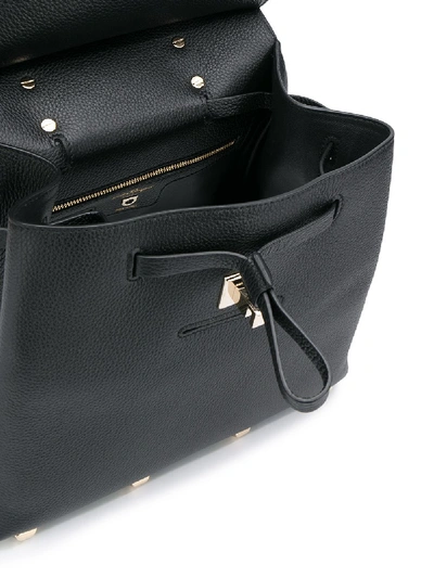 Shop Ferragamo Studio Leather  Backpack In Black