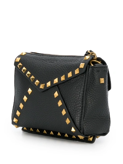 Shop Valentino Small Leather Shoulder Bag In Black