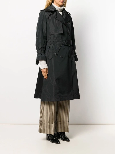 Shop Eudon Choi Ray Blend Wool Trench In Black