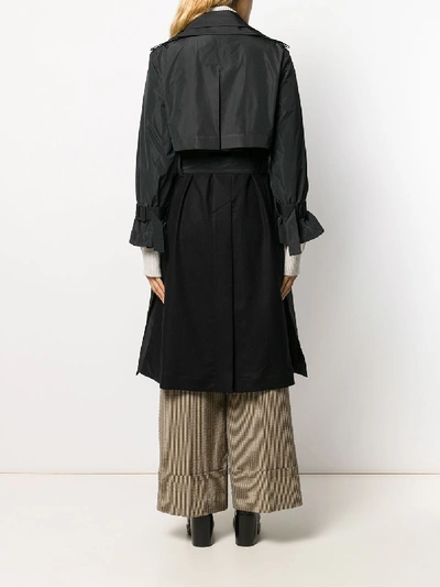 Shop Eudon Choi Ray Blend Wool Trench In Black
