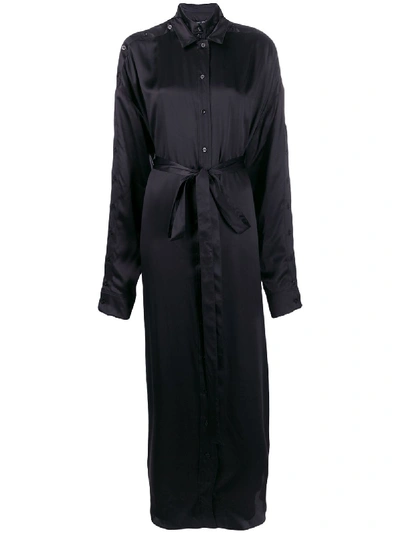 Shop Y/project Silk Long Dress In Black
