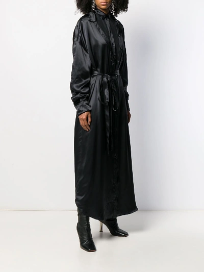 Shop Y/project Silk Long Dress In Black