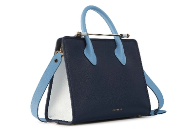 Shop Strathberry The  Tote - Tri Colour Navy/illusion Blue/alice Blue