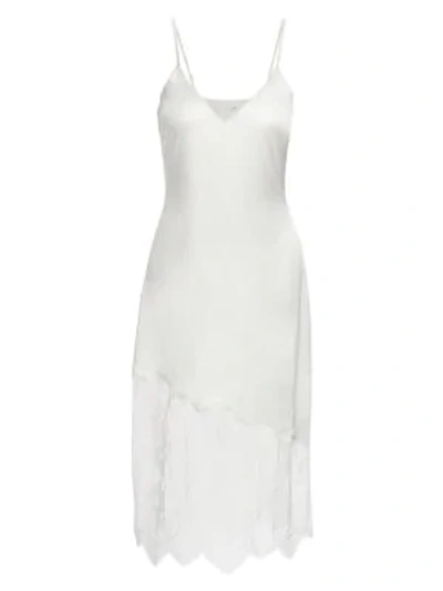 Shop Cami Nyc Selena Stretch Silk & Lace Slip Dress In White