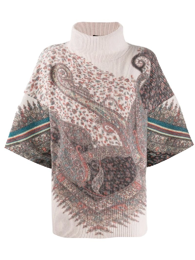 Shop Etro Paisley Roll-neck Sweater - Neutrals
