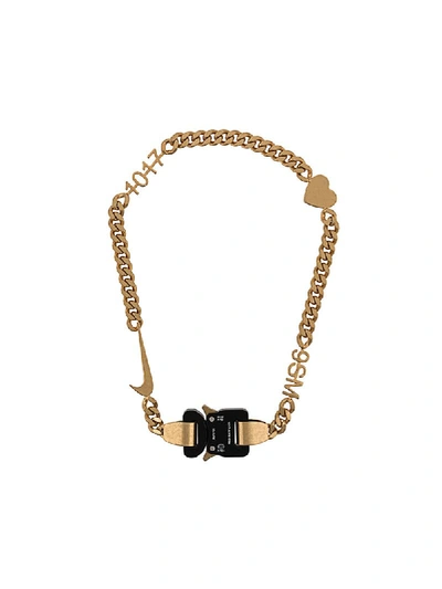 Shop Alix Buckle Detail Chain Necklace In Gold