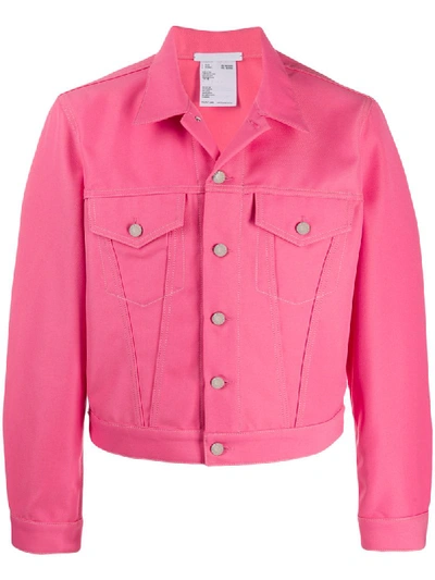 Shop Helmut Lang Masc Trucker Hi Jacket In Pink