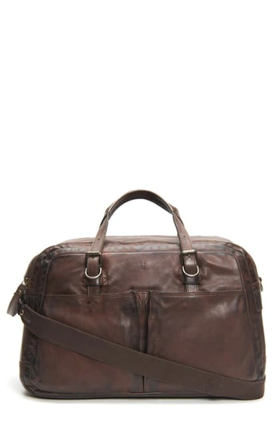 Shop Frye Murray Leather Duffle Bag In Dark Brown