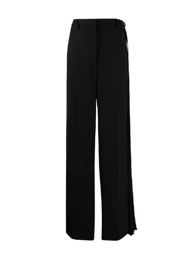 Shop Prada Pleated Detail Trousers In Black