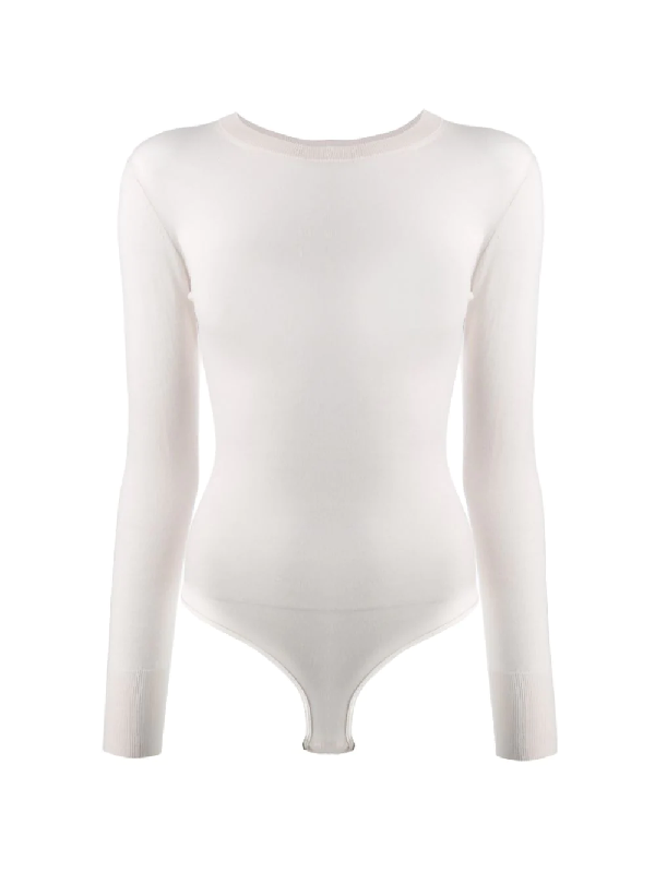 Forte Forte Long-Sleeve Fitted Bodysuit In Neutrals | ModeSens