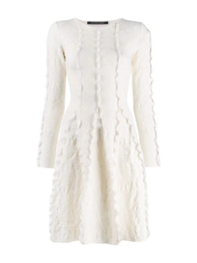 Shop Antonino Valenti Short Flared Dress In White