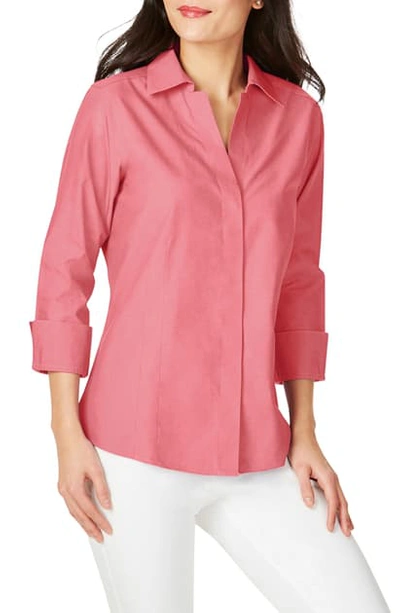 Shop Foxcroft Fitted Non-iron Shirt In Beaujalois