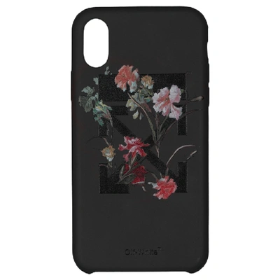 Pre-owned Off-white  Flowers Iphone X Case Black/bordeaux
