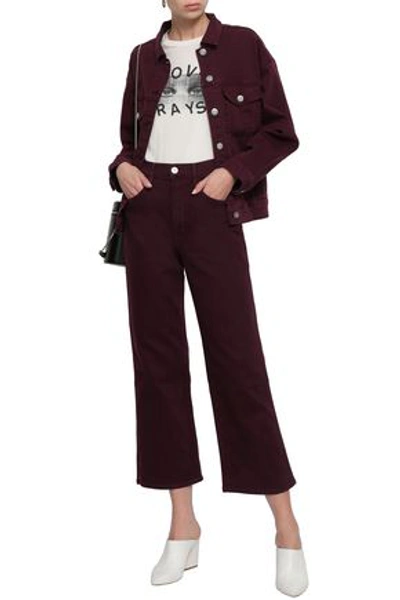 Shop 3x1 Woman W4 Shelter High-rise Kick-flare Jeans Grape